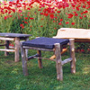 Stone and Cedar Benches